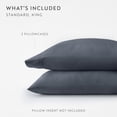 thumbnail image 4 of Noble Linens 2 Piece Pillow Case Set, Stone, King, 4 of 11