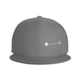 thumbnail image 2 of DouZhe Flat Brim Cap Snapback Hat, Simplicity Heart Arrow Prints Adjustable Gray Adult Baseball Cap, 2 of 7