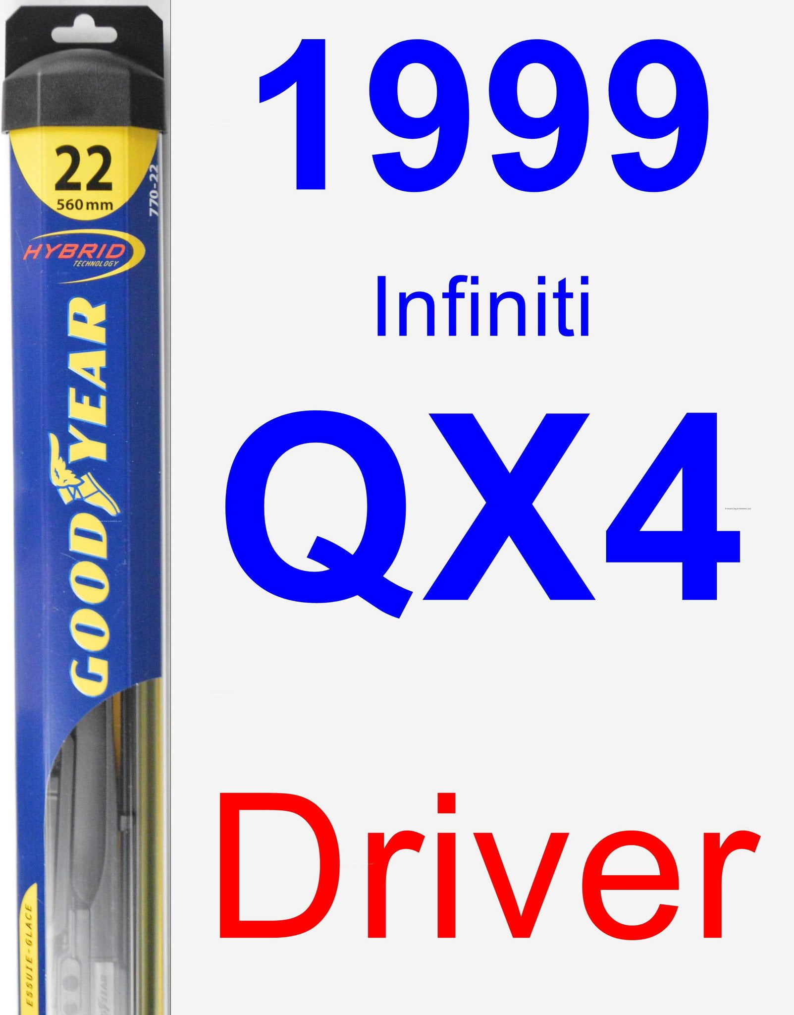 1999 Infiniti QX4 Driver Wiper Blade Hybrid