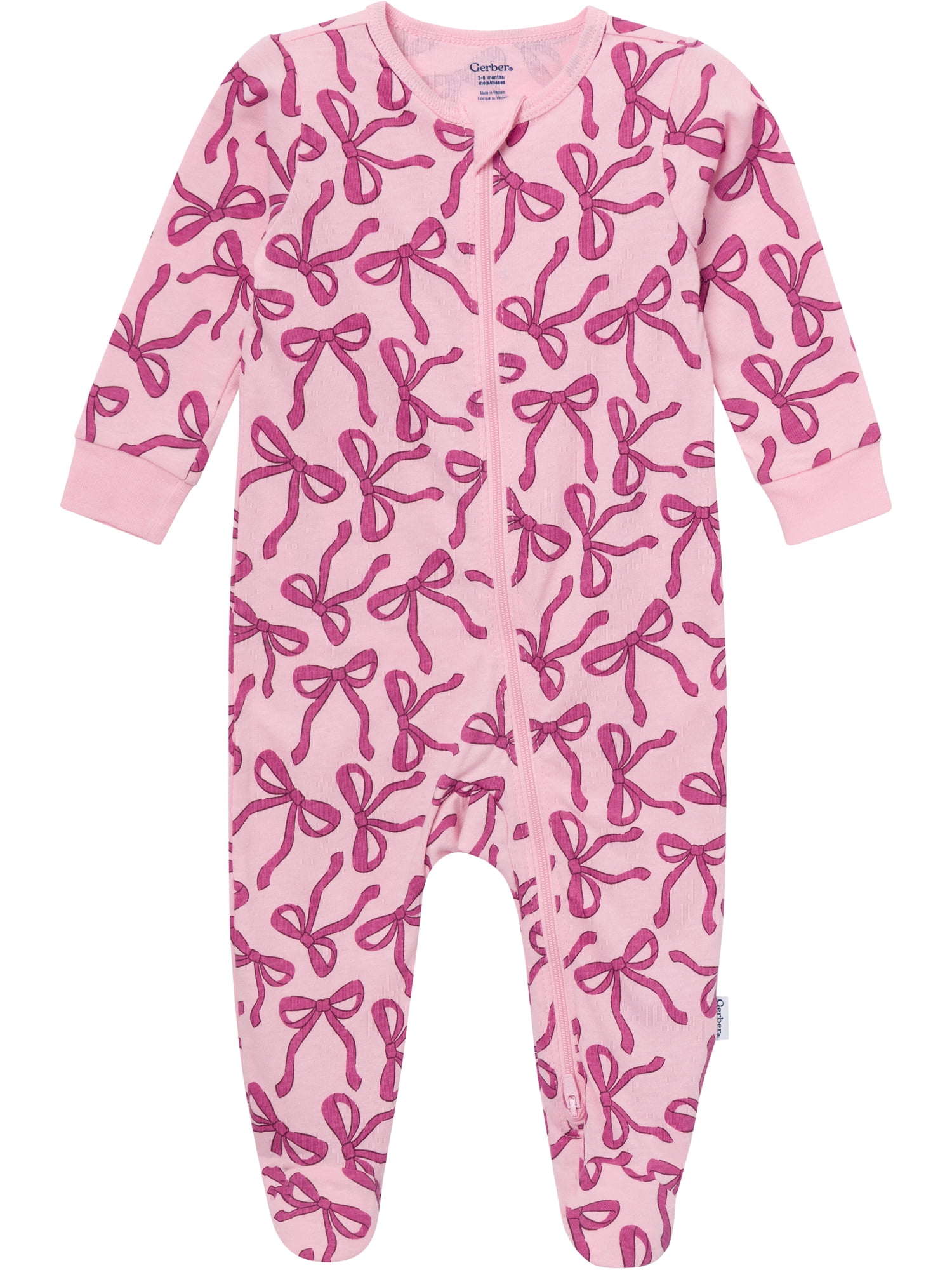 Gerber Baby Neutral Sleep N´ Play 2-Way Zipper Footed Pajamas, 4-Pack, Sizes, Newborn - 6/9 Months