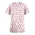 thumbnail image 4 of VKOYWKM Valentines Day Shirts for Women Scrub Tops Cute Heart Print V Neck Nurse Uniforms Short Sleeve Loose Fit Valentine Working Uniform with Pockets, 4 of 5
