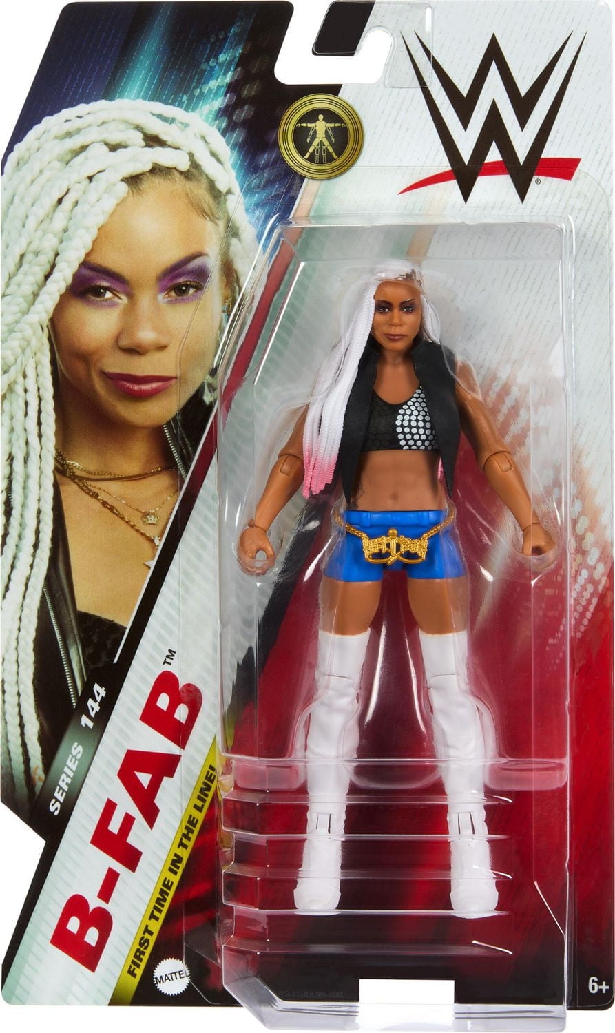 WWE B-Fab Action Figure - Series #144, 6-inch Collectible Superstar with Articulation & Life-Like Look