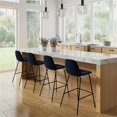 thumbnail image 7 of Pemberly Row Velvet Performance Counter Height Stools (Set of 2) in Blue, 7 of 7