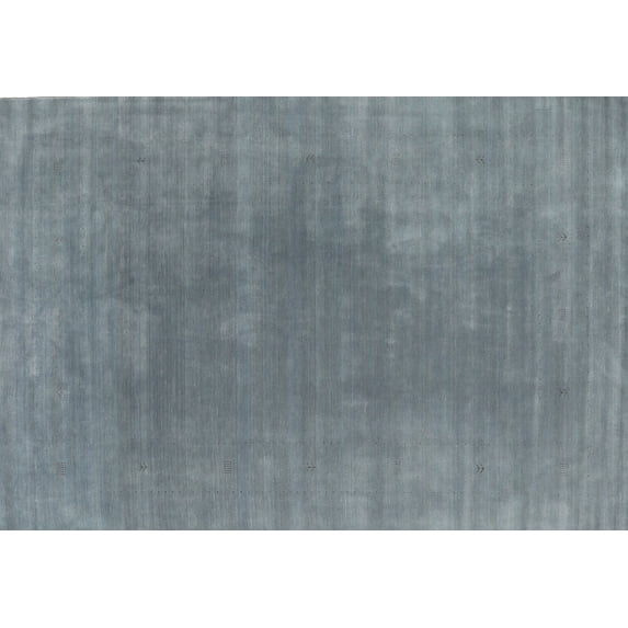 Ahgly Company Machine Washable Indoor Rectangle Contemporary Light Slate Gray Area Rugs, 5' x 7'