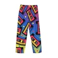 thumbnail image 3 of Lsque Vintage Audio Cassettes Print Men's Pajama Pants, Lounge Pant - Comfortable Home Wear,Elastic Waistband, Stylish Design-Small, 3 of 9
