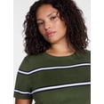 thumbnail image 4 of Terra & Sky Women's Plus Sweater Top with Short Sleeves, Lightweight, Sizes 0X-5X, 4 of 5