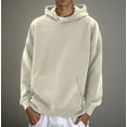 thumbnail image 4 of Men's Pullover Hoodie Loose-fitting Super Soft Pocket Button Collar, 4 of 16