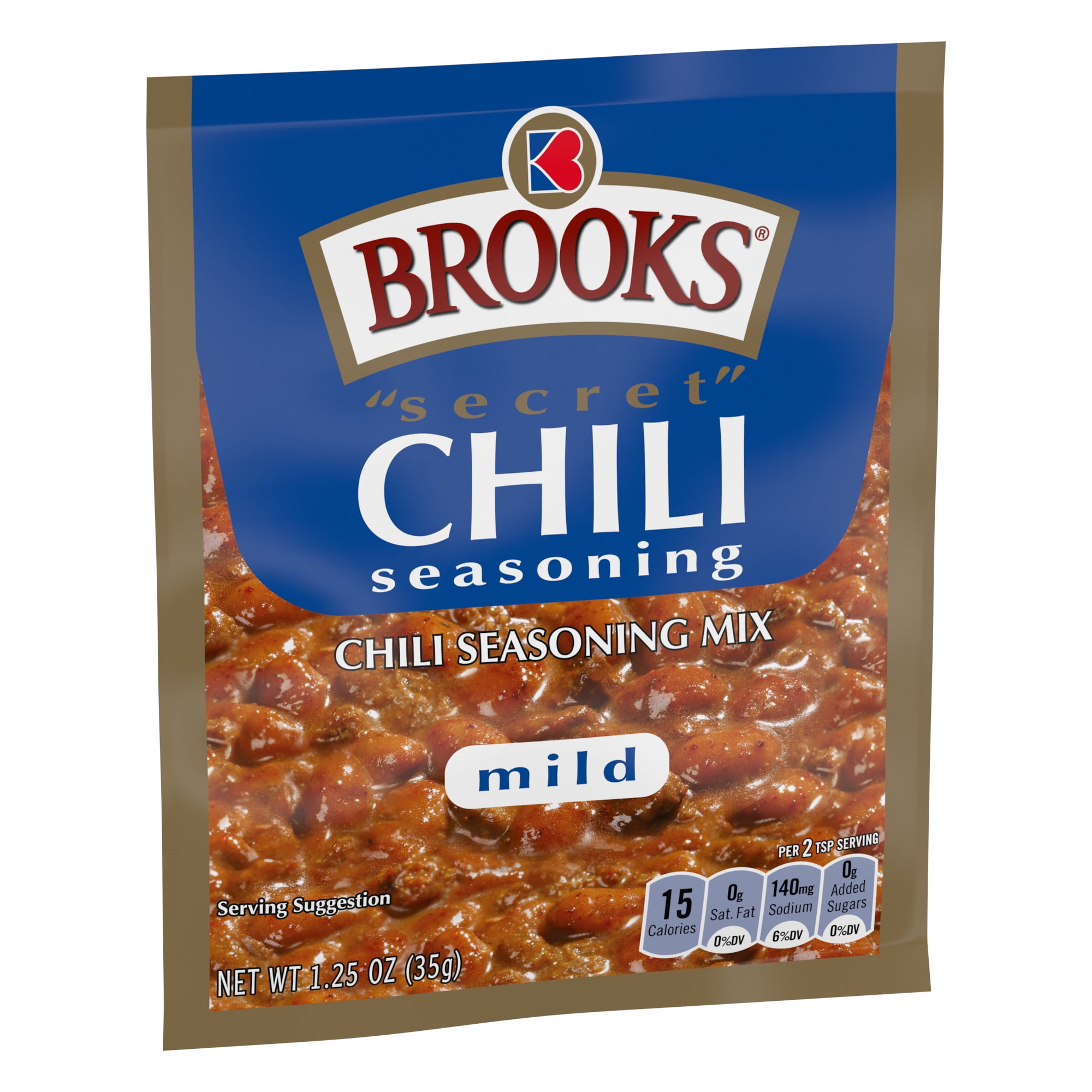 Brooks Secret Chili Seasoning Mix Mild 1.25 oz. Walmart