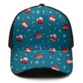 thumbnail image 2 of Christmas Baseball Cap – Stylish Spliced Design Adjustable Trucker Hat with Full Print Front & Brim, Breathable Cotton Blend Snapback for Sports, Travel & Daily Wear, 2 of 3
