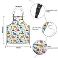 thumbnail image 3 of White Cartoon Dinosaurs Volcanoes Pattern Kids Aprons for Girls and Boys,Adjustable Neck Strap Toddler Aprons for Kids Cooking Baking, 3 of 6