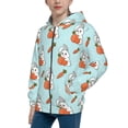 thumbnail image 2 of Kdxio Rabbit Is Eating Carrots Pattern Kids Boys Girls Zip Up Hoodie 3D Printed Hooded Sweatshirt Hoody Coat with Pocket 7-12 Y-, 2 of 6