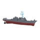 thumbnail image 1 of Barco de Control Remoto, Diseño de Gotas de Control de Doble Hénice de Buque de Guerra de Control Remoto Infutamento Impermeable Sellado 2.4Ghz Para Baños Infles, 1 of 7