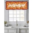 thumbnail image 4 of Thanksgiving Pumpkin Valances for Windows Fall Leaves Retro Beige Texture Rod Pocket Curtains Valance Short Window Treatment Drapes for Living Room, Bedroom Bathroom 54"&nbsp;W x 18" L, 4 of 5