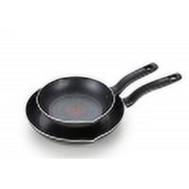 T-fal Initiatives Set de utensilios de cocina de sartén antiadherente, 8 y 10.5 pulgadas, negro
