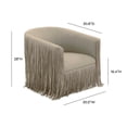 thumbnail image 6 of Maklaine Modern Contemporary Gray Finish Faux Leather Swivel Chair, 6 of 6