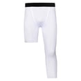 thumbnail image 2 of 1/2 Pack Boys Compression Pants One Leg 3/4 Legging for Basketball Running Capri Tights Sports Athletic Base Layer 6-14 Years, 2 of 7
