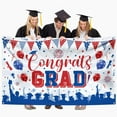 thumbnail image 4 of Ongmies Red-Blue-White Graduation Banner | Decorative Photo Background Cloth | Perfect for Ceremonies & Celebrations, 4 of 8