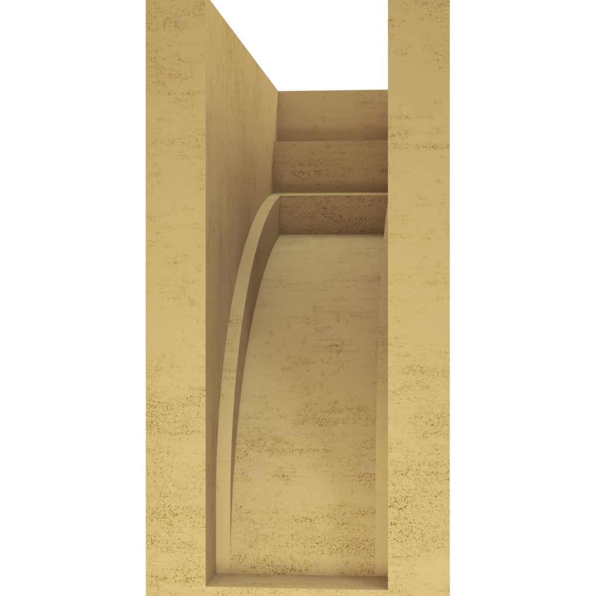 10"W x 20"D x 20"H Classic Rockford Rough Cedar Woodgrain TimberThane Corbel, Primed Tan