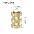 thumbnail image 2 of Knurled Insert Nuts, 15Pack M5 x 10mm(L) x 7mm(OD) Thread Printing Brass Nuts Female Threaded Inserts, 2 of 6