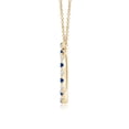 thumbnail image 2 of ANGARA Natural 1.08 Ct Sapphire & Diamond Open Circle Eternity Pendant in 14K Yellow Gold for Women (Size-2.5mm) | Anniversary, Jewelry Gift for Women | Natural Blue Sapphire Necklace, 2 of 8