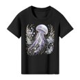 thumbnail image 5 of HCYSFG Boys Jellyfish T Shirt Crew Neck Short Sleeve Ocean Animal Graphic Relaxed Fit Casual Tee Everyday Summer Top, 5 of 5