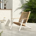thumbnail image 2 of Miekor Furniture Atlas Adirondack Outdoor Lounge Chair Natural Beige All Weather Wicker 53935, 2 of 12