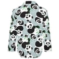 thumbnail image 4 of Long Sleeve Button Down Shirts for Women, Panda And Eucalyptus Fall Trendy Outfits Blouse Fashion Casual Tops 2024, 4 of 6