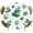 White, variant on Eucalyptus Leaves Round Tablecloth 36-44 Inch Round Fitted Table Cloth with Elastic Edge, Sage Green Weeping Leaf Plants Spring Waterproof Table Cover Protector for Outdoor Picnic Party Dining