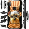thumbnail image 1 of Compatible with T-Mobile REVVL 4 Hybrid LuxGuard Holster Phone Case Cover (Yorkie), 1 of 1