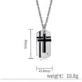 thumbnail image 5 of Colgante DE cruz cristiana JINMJMXG con cruz bíblica PARA hombre collar con placa DE identificación militar, 5 of 5