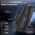 thumbnail image 4 of Dteck Magnetic Case for Samsung Galaxy S24 Ultra,Shockproof TPU+PC Ring Holder Case Compatible with Mag Safe Military Drop Protection Kickstand Back Cover,Black, 4 of 7