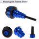 thumbnail image 5 of Slider de marco de motocicleta de 20mm Aleación de aluminio Plástico Protección de carenado Pad de choque Guard 62mm 136mm Azul 1 Pc, 5 of 7