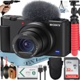 thumbnail image 1 of Sony ZV-1F Vlogging Camera (Black) with SanDisk 32GB Memory Card + Tripod + ZeeTech Accessory Bundle, 1 of 5