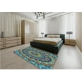 thumbnail image 5 of Ahgly Company Machine Washable Indoor Rectangle Transitional Mint Green Area Rugs, 8' x 10', 5 of 7