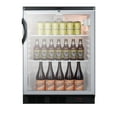 thumbnail image 2 of Commercial glass door built-in craft beer and wine refrigerator with digital thermostat, black cabinet, and lock, 2 of 3