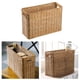 thumbnail image 5 of Cesta de Almacenamiento de Plástico Estilo Japonés Trenzado con Asas Laterales Organizador Rectangular para Revistas Libros Y Armarios Adecuada para E Marrón claro, 5 of 9
