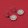 thumbnail image 3 of 2.50 CTW Natural Diamond Polki Flower Dangles 925 Sterling Silver Platinum Plated Slice Diamond Earrings, 3 of 5