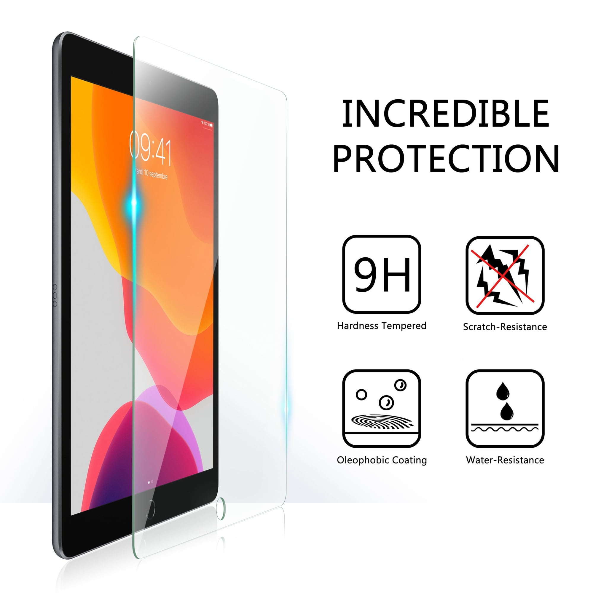 2-Pack EpicGadget Glass Screen Protector for iPad 10th Generation 10.9 Inch  (2022 Released) - Tempered Glass Film / High Definition / 9H Hardness