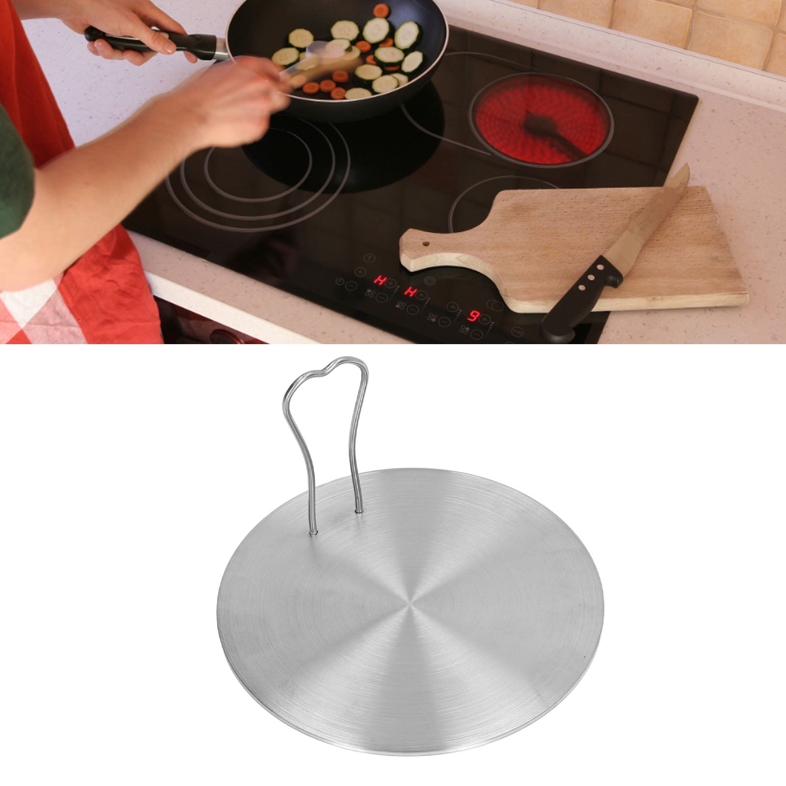Stainless Steel Heat Diffuser Plate for Even Cooking, Works on Gas, Electric  Induction