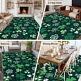 thumbnail image 5 of Rectangle Area Rugs 5 x 7 Ft, St. Patrick's Day Non-Slip Residential Carpet, Shiny Shamrocks Green Botanical Leaves Indoor Crawling Mats Runner Rugs for Living Room/Dining Room/Bedroom, 5 of 8