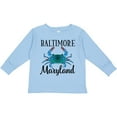 thumbnail image 3 of Inktastic Baltimore Maryland Vacation Blue Crab Boys or Girls Long Sleeve Toddler T-Shirt, 3 of 5