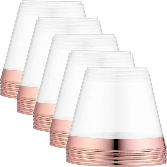 Niceauty Plastic Disposable Cups for Storage Multi for Desserts Snacks Ice Cream Wine 25Pcs