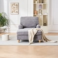 thumbnail image 2 of Miekor Furniture Modern Mid-Century Indoor Oversized Chaise Lounger Comfort Sleeper Sofa with Soild Wood Legs 0070, 2 of 16