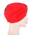 thumbnail image 4 of SPRING PARK Women Fashion Splicing Design Cotton Turban Muslim Women Headwear Cap Knot Hat Head Wrap, 4 of 6