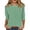 11#Green, variant on Womens Plaid Striped Crop 3/4 Sleeve Block Tops Shirts 2026 Spring Summer 3/4 Sleevel Casual Shirts