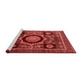 thumbnail image 2 of Ahgly Company Machine Washable Indoor Square Abstract Red Modern Area Rugs, 3' Square, 2 of 4