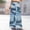 E White, variant on ITSAME Women's Wide Leg Pants, Floral Print Full Length Elastic Waist Ladies Fashion Casual Pants White Size L
