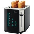 thumbnail image 1 of Oster 2-Slice Toaster, Touch Screen with 6 Shade Settings and Digital Timer, Black/Stainless Steel, 1 of 6