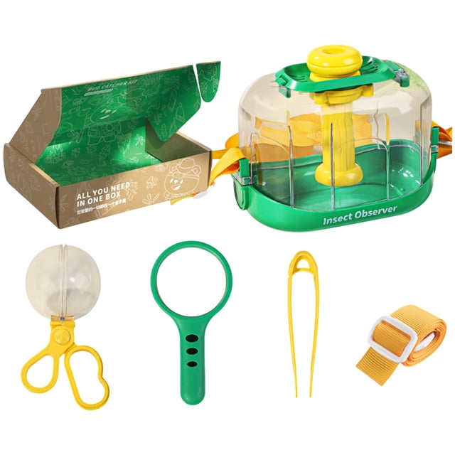 Kids Outdoor Exploration Kit Insect Observation 5 Pcs Magnifying Glass 7.68X6.57X3.74 Inches Science Toy 0.73 Lb Educational