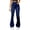 Dark Blue, variant on Women's High Waist Denim Bootcut Pants, Classic Medium Wash Stretch Flare Leg Jeans with Button Closure for Casual Retro Style Black L